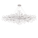 Люстра круглая подвесная с декором в виде ветвей и прозрачных подвесок из стекла в форме капель Droplet Chandelier варинант исполнения - 2 | Loft Concept в Москве