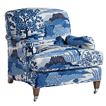 Кресло Trumann Club Chair Blue Landscape синий пейзаж варинант исполнения - 1 | Loft Concept в Москве