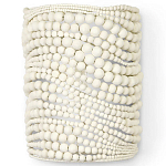 Настенный бра декорированный деревянными белыми круглыми бусинами White Wooden Beads Wall Lamp варинант исполнения - 1 | Loft Concept в Москве