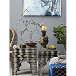 Блюдо черного цвета из фрафора на бронзовых ножках Eden Garden porcelain and bronze варинант исполнения - 6 | Loft Concept в Москве