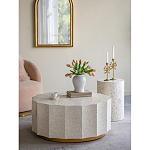 Стол кофейный с отделкой раковинами устриц Coastal Charm варинант исполнения - 4 | Loft Concept в Москве