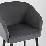 Мягкое кресло на металлических ножках Shaggy Dark Grey варинант исполнения - 5 | Loft Concept в Москве