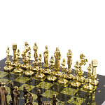 Шахматы Ренессанс из бронзы с доской из натурального камня Змеевик Decorative Thematic Chess варинант исполнения - 3 | Loft Concept в Москве