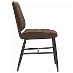 Стул с темно-коричневой обивкой из экокожи Benderson варинант исполнения - 2 | Loft Concept в Москве