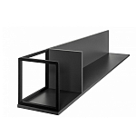 Полка навесная открытая цвета графит Strict Lines  варинант исполнения - 5 | Loft Concept в Москве