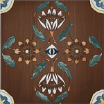 Плитка с узором Васильки 2 варинант исполнения - 1 | Loft Concept в Москве