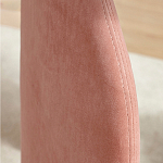 Обеденный стол со стеклянной столешницей и розовыми ножками с тканевой обивкой Wrigley варинант исполнения - 2 | Loft Concept в Москве