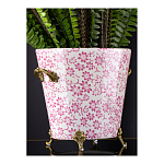 Кашпо из белого фарфора с розовым цветочным орнаментом Eden Garden варинант исполнения - 5 | Loft Concept в Москве