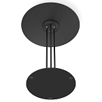 Стол журнальный круглый с бежевой столешницей из стекла Beige Marble варинант исполнения - 5 | Loft Concept в Москве