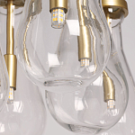 Люстра с 7-ю прозрачными плафонами из стекла в форме капли Lucid Rain  варинант исполнения - 10 | Loft Concept в Москве