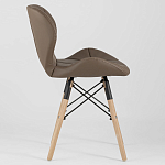 Стул с коричневым сиденьем из экокожи JEROEN варинант исполнения - 2 | Loft Concept в Москве