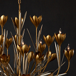 Люстра золотого цвета в виде цветков крокуса Hanging Flowers варинант исполнения - 2 | Loft Concept в Москве
