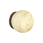 Настенно-потолочный светильник с плафоном в форме шара из алебастра Cryptocrystalline Stone варинант исполнения - 1 | Loft Concept в Москве