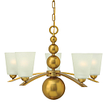 Люстра с матовыми конусными плафонами и декоративными элементами в форме шаров Hinkley варинант исполнения - 1 | Loft Concept в Москве