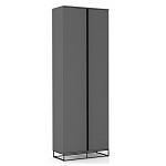 Двухдверный шкаф цвета графит Strict Lines варинант исполнения - 1 | Loft Concept в Москве