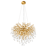 Люстра подвесная с прозрачными стеклянными подвесками в форме капель Диаметр 60 см Droplet Chandelier варинант исполнения - 4 | Loft Concept в Москве