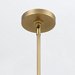 Подвесной светильник линейный латунного цвета в кожаном коричневом чехле и декоративными ремешками Alora варинант исполнения - 5 | Loft Concept в Москве