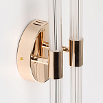 Бра с круглым основанием золотого цвета и двумя вертикальными плафонами Hex Scaffold варинант исполнения - 4 | Loft Concept в Москве