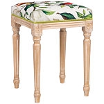 Банкетка из натурального бука золотистая с изображением птиц и цветов Blooming Bird варинант исполнения - 2 | Loft Concept в Москве