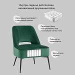 Мягкое кресло в зеленом велюре ALBA варинант исполнения - 8 | Loft Concept в Москве