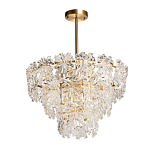 Люстра многоярусная с объемными прозрачными цветами Hanging Flowers варинант исполнения - 2 | Loft Concept в Москве