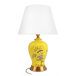 Настольная лампа желтая с изображением птиц Slip Away варинант исполнения - 1 | Loft Concept в Москве