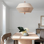 Люстра из дуба с веревчатым абажуром Rope Oak Chandelier варинант исполнения - 4 | Loft Concept в Москве