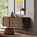 Дизайнерский комод трапециевидной формы с ручками и основанием золотого цвета Armaria варинант исполнения - 1 | Loft Concept в Москве