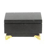 Шкатулка из натурального камня змеевик чёрного цвета Stone Casket варинант исполнения - 3 | Loft Concept в Москве