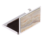 Визитница карманная металлическая с накладкой из натурального камня Агат Stone Business Card Holders  варинант исполнения - 3 | Loft Concept в Москве