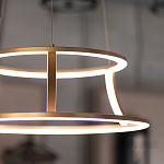Люстра золотого цвета с 2-мя светодиодными кольцами Eurofase варинант исполнения - 9 | Loft Concept в Москве