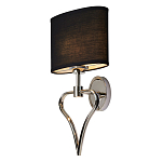 Бра для ванных комнат с черным тканевым абажуром овальной формы и декоративной вставкой в форме сердца Elstead Lighting варинант исполнения - 1 | Loft Concept в Москве