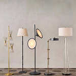 Торшер черный с 2-мя большими лампами Black Diffusers варинант исполнения - 2 | Loft Concept в Москве