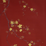 Обои ручная роспись Cherry Tree Special Colourway on Scarlet Lady dyed silk варинант исполнения - 2 | Loft Concept в Москве