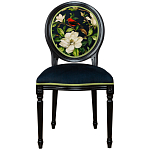 Стул чёрный из натурального бука с изображением птица в саду Blooming Red Birds варинант исполнения - 1 | Loft Concept в Москве
