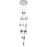 Люстра с прямоугольными плафонами из хрусталя Esme Rectangular Crystal Chrome Chandelier варинант исполнения - 1 | Loft Concept в Москве