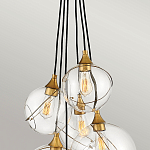 Подвесной светильник с шестью прозрачными стеклянными шарообразными плафонами Hinkley варинант исполнения - 6 | Loft Concept в Москве