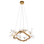 Люстра подвесная с прозрачными стеклянными птичками на ветвях Диаметр 80 см Serip Voa варинант исполнения - 4 | Loft Concept в Москве