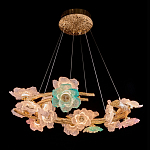 Люстра круглая на золотом каркасе с цветочным декором Miscellaneous herbs варинант исполнения - 3 | Loft Concept в Москве