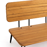 Двухместный диван из акации без подлоконтиков Amra варинант исполнения - 7 | Loft Concept в Москве