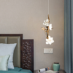 Люстра с белыми цветами на ветвистом каркасе Lure by PELLE варинант исполнения - 2 | Loft Concept в Москве