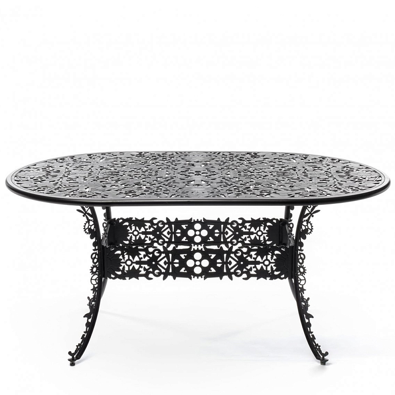   Industry Collection ALUMINIUM OVAL TABLE  BLACK    | Loft Concept 