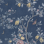 Обои ручная роспись Houghton Dark Blue варинант исполнения - 1 | Loft Concept в Москве