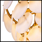 Люстра подвесная четырехъярусная с подвесками в форме дисков Cryptocrystalline Stone варинант исполнения - 3 | Loft Concept в Москве