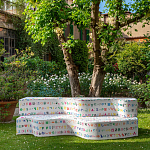 Дизайнерский модульный диван волнистой формы с цветным принтом Poltronova Superonda Sofa варинант исполнения - 45 | Loft Concept в Москве