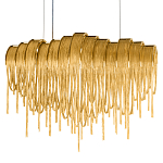 Люстра подвесная с металлическими цепочками и изогнутыми металлическими дугами 72 см Atlantis Chain варинант исполнения - 16 | Loft Concept в Москве