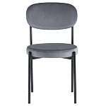 Стул с круглым сиденьем на металлическом основании ALFIE CHAIR Grey варинант исполнения - 2 | Loft Concept в Москве