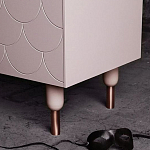 Дизайнерский комод розовый с фактурным фасадом Tiles варинант исполнения - 3 | Loft Concept в Москве