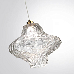 Подвесной светильник с плафоном из фактурного прозрачного стекла Light Ensemble варинант исполнения - 5 | Loft Concept в Москве