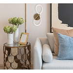 Бра с белым плафоном в форме восьмерки и круглым основанием Luke Lampco Tracer Lamp варинант исполнения - 7 | Loft Concept в Москве